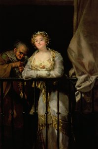 Maja y Celestina en un balcón, 1805-12